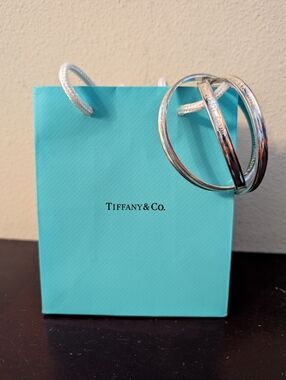 Vintage Rare Tiffany & Co. 1837 Triple Entwined/Interlocking Bangle Bracelets SS